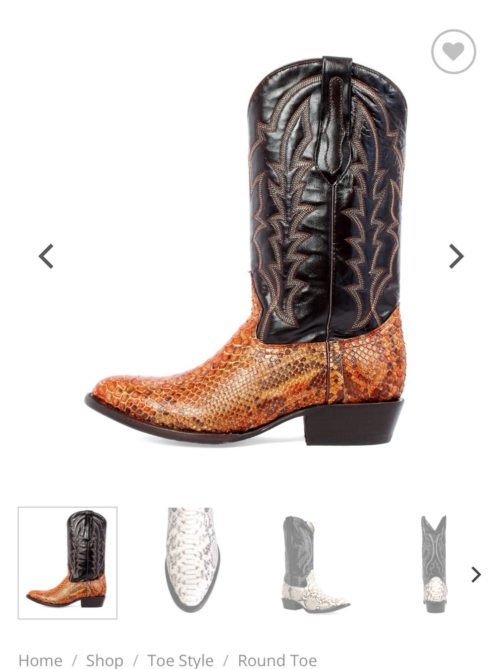 JB Dillon SZ 11.5 D Gently Worn Genuine Python Cowboy Boots